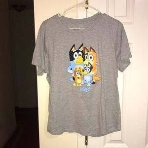 Bluey Family Graphic Kids T-Shirt - Gray